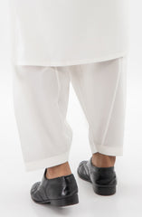 MEN COTTON SILK SHALWAR OFF WHITE