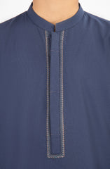 NAVY BLUE EMBROIDERED KURTA PAJAMA