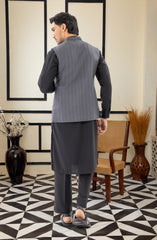 CHARCOAL BLENDED WAISTCOAT