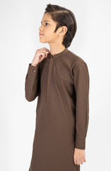 SUMMER'25 BOYS EMBROIDERED KAMEEZ SHALWAR OAK