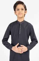 CHARCOAL EMBROIDERED KURTA PAJAMA