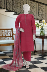 EMBROIDERED ZARI TAR STITCHED 3 PIECE