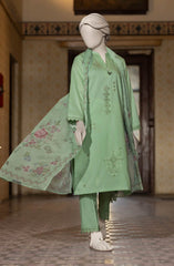 EMBROIDERED CAMBRIC STITCHED 3 PIECE