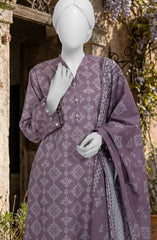 PRINTED TEXTURED LAWN 3PCS UNSTITCHED