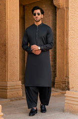 CHARCOAL 100% COTTON KAMEEZ SHALWAR