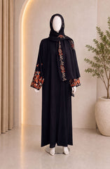 BLACK-GOLD FORMAL FESTIVE ABAYA