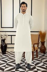 OFF WHITE 100% COTTON KAMEEZ SHALWAR