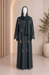 GREEN FORMAL FESTIVE ABAYA