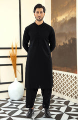 SUMMER'25 MEN KAMEEZ SHALWAR BLACK