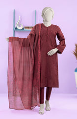 EMBROIDERED ZARI TAR STITCHED 3 PIECE