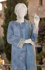 EMBROIDERED PRINTED LAWN 3PCS UNSTITCHED