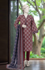 PRINTED LAWN STITCHED 3 PIECE