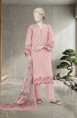 EMBROIDERED CAMBRIC 3PCS UNSTITCHED
