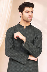 GRAPHITE 100% COTTON PRINTED EMBROIDERED KURTA