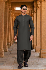 CHARCOAL 100% COTTON KAMEEZ SHALWAR