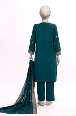 EMBROIDERED CAMBRIC STITCHED 3 PIECE