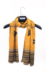 MUSTARD PRINTED VISCOSE STOLE
