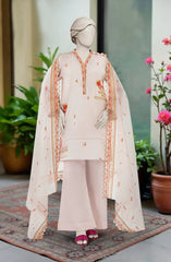 EMBROIDERED CAMBRIC STITCHED 3 PIECE