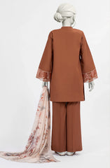 EMBROIDERED CAMBRIC 3PCS UNSTITCHED
