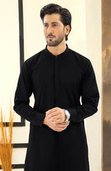SUMMER'25 MEN KAMEEZ SHALWAR BLACK