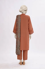 EMBROIDERED CAMBRIC 3PCS UNSTITCHED