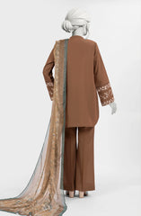 EMBROIDERED CAMBRIC 3PCS UNSTITCHED