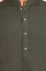 FOREST-GREEN 100% COTTON KAMEEZ SHALWAR