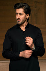 SUMMER'25 MEN KAMEEZ SHALWAR BLACK