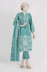 EMBROIDERED CAMBRIC STITCHED 3 PIECE