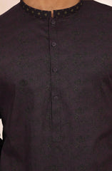 MAROON 100%COTTON PRINTED EMBROIDERED KURTA