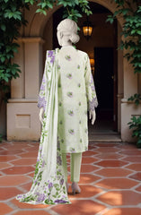 EMBROIDERED PRINTED LAWN STITCHED 3 PIECE