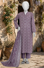 PRINTED TEXTURED LAWN 3PCS UNSTITCHED