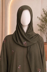 OLIVE-GREEN FORMAL FESTIVE ABAYA