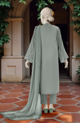 EMBROIDERED CAMBRIC STITCHED 3 PIECE