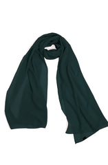 DARK GREEN KOREAN CHIFFON STOLE