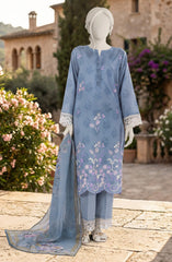 EMBROIDERED PRINTED LAWN 3PCS UNSTITCHED