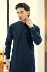 NAVY 100% COTTON KAMEEZ SHALWAR