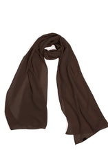 BROWN KOREAN CHIFFON STOLE