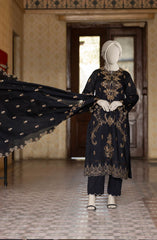 EMBROIDERED CAMBRIC STITCHED 3 PIECE