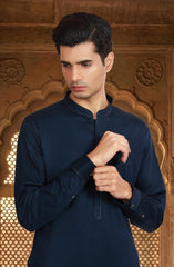 NAVY 100% COTTON KAMEEZ SHALWAR
