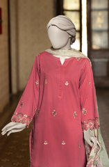 EMBROIDERED CAMBRIC STITCHED 3 PIECE