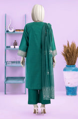 EMBROIDERED ZARI TAR STITCHED 3 PIECE