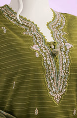 EMBROIDERED ZARI TAR STITCHED 3 PIECE