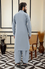 SUMMER'25 MEN KAMEEZ SHALWAR STONE BLUE