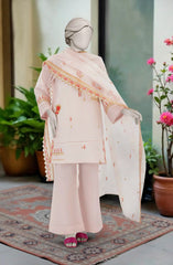 EMBROIDERED CAMBRIC STITCHED 3 PIECE