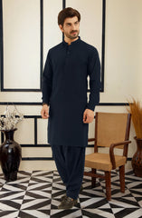 NAVY BLENDED KAMEEZ SHALWAR