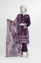 EMBROIDERED PRINTED LAWN 3PCS UNSTITCHED
