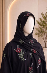 BLACK-GREEN FORMAL FESTIVE ABAYA