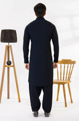 NAVY BLENDED KAMEEZ SHALWAR