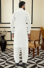 WHITE 100% COTTON KAMEEZ SHALWAR